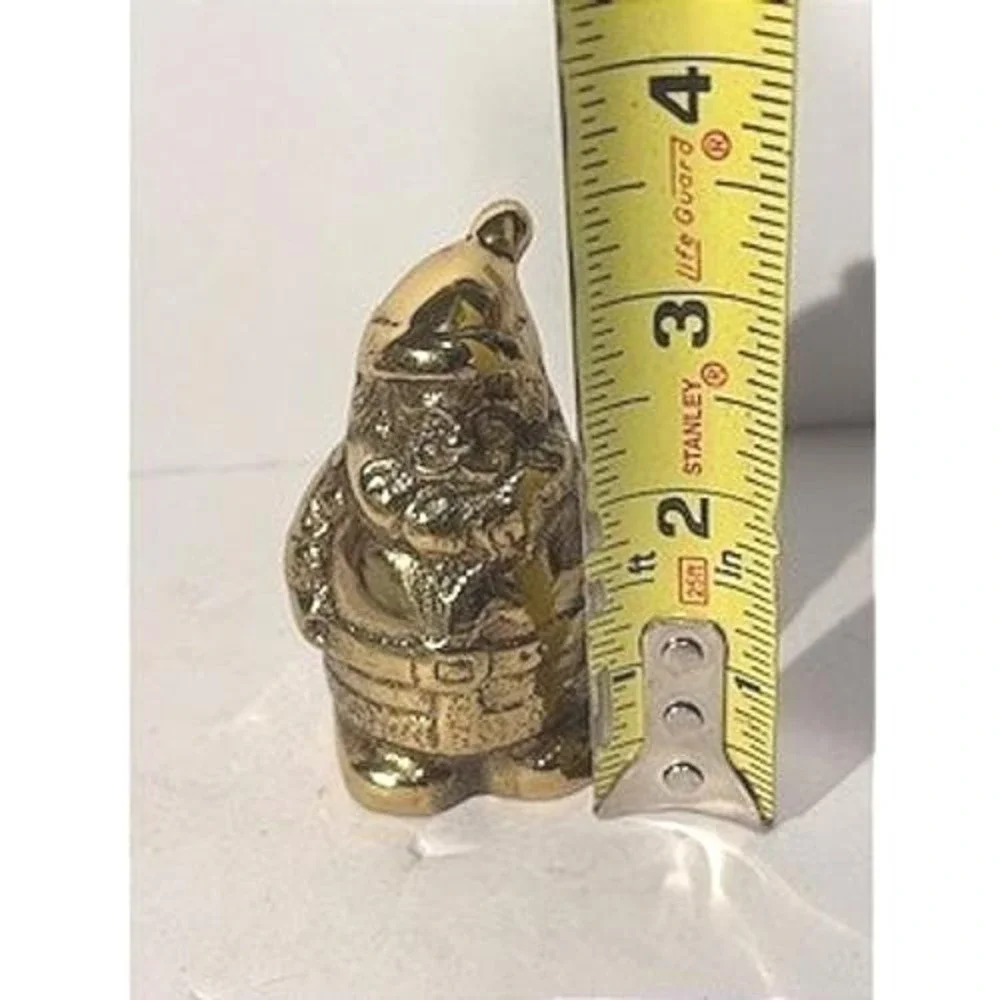 Vintage Brass Santa Claus Bell Figurine,‎ Christmas Holiday Decor